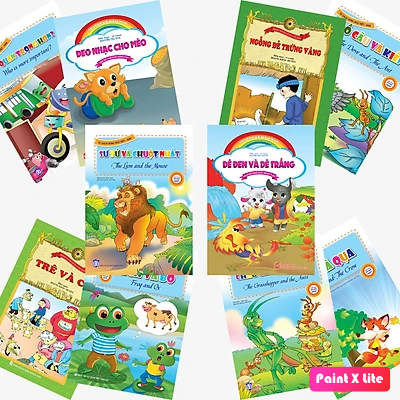 Combo 10 Cuốn Truyện Ngụ Ngôn Aesop Song ngữ - Truyện Kể Mầm Non ( Giao Ngẫu Nhiên) - Aesop