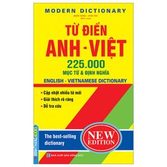 Từ Điển Anh Việt 225.000 Mục Từ Và Định Nghĩa (Bìa Cứng - Tái Bản 2022)