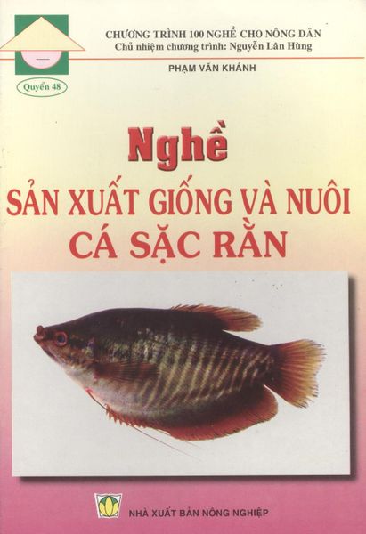 Nghề Sản Xuất Giống Và Nuôi Cá Sặc Rằn - NXB Nông Nghiệp