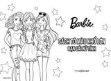  BarBie Sách Tô Màu Khổ Lớn - Bạn Gái Nữ Tính - Bao Gồm Sticker 