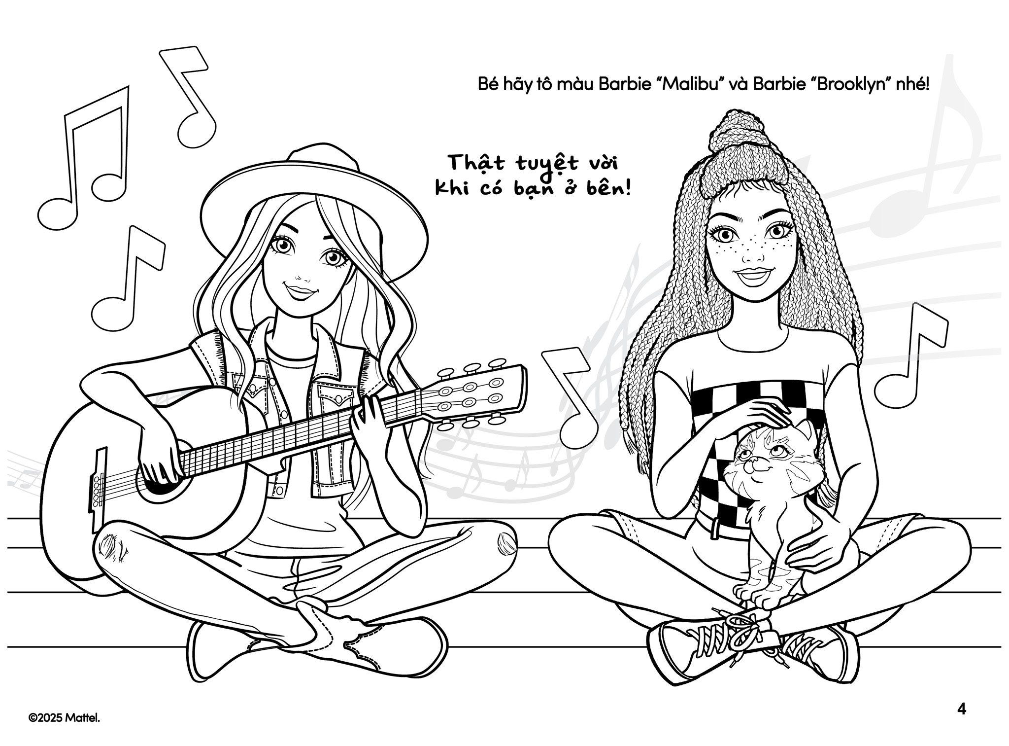  BarBie Sách Tô Màu Khổ Lớn - Bạn Gái Nữ Tính - Bao Gồm Sticker 