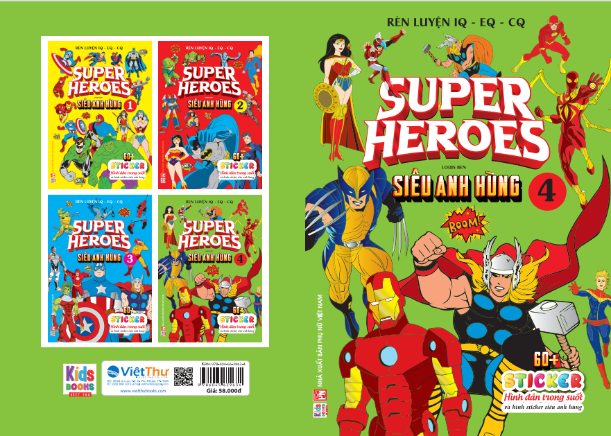 Supper Heroes - Siêu anh hùng T4 - sticker trong suốt 