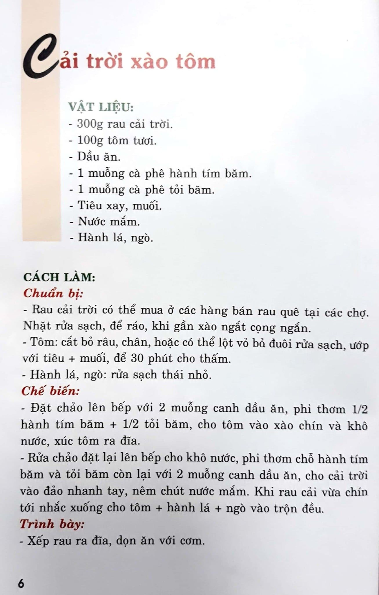  Thực Đơn Nấu Ăn Hàng Ngày 1 