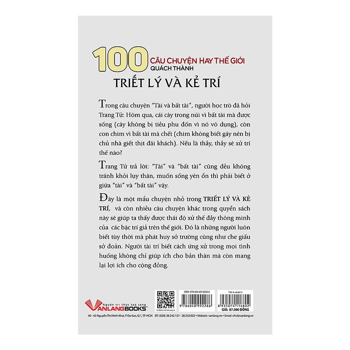  Triết Lý Và Kẻ Trí 