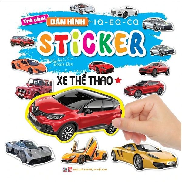 Trò Chơi Dán Hình IQ - EQ -CQ Sticker - Xe Thể Thao- 1 Sao