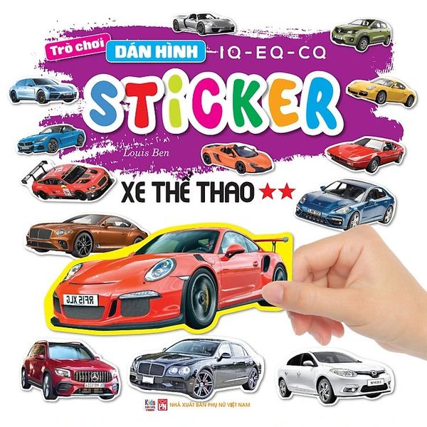Trò Chơi Dán Hình IQ - EQ -CQ Sticker - Xe Thể Thao- 2 Sao