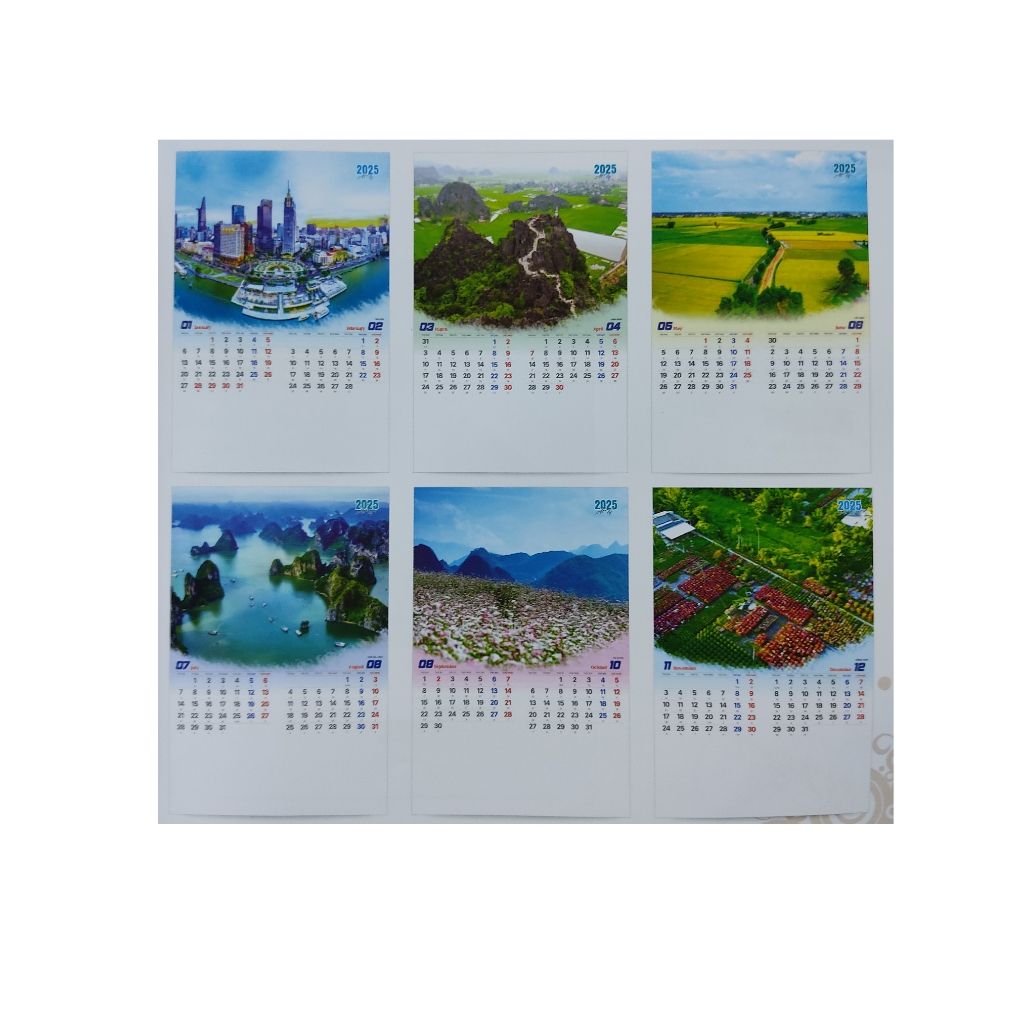  Lịch Lò Xo 7 tờ ( HT42 ) 2025 - Hương Sắc Việt Nam 