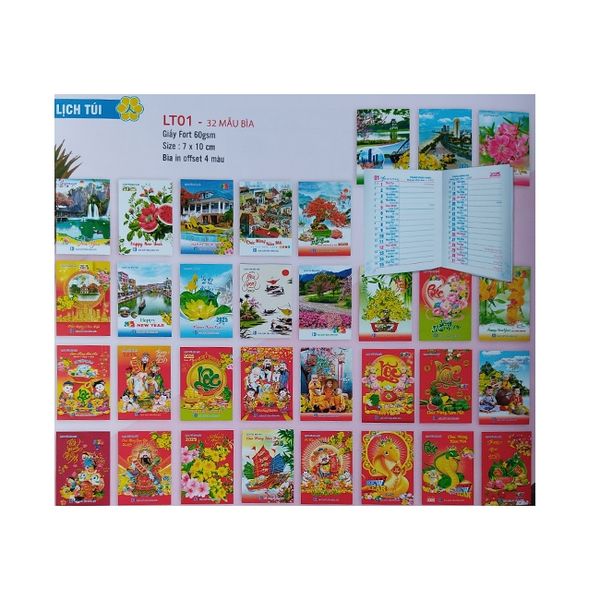 Lịch bỏ túi 32 mẫu giá bìa 4000 đồng / 1 cuốn - Chính Thông