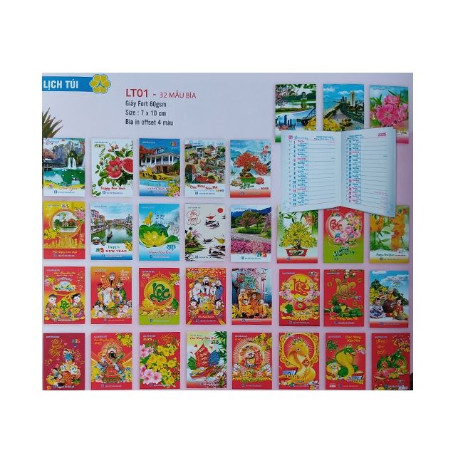  Lịch bỏ túi 32 mẫu giá bìa 4000 đồng / 1 cuốn 