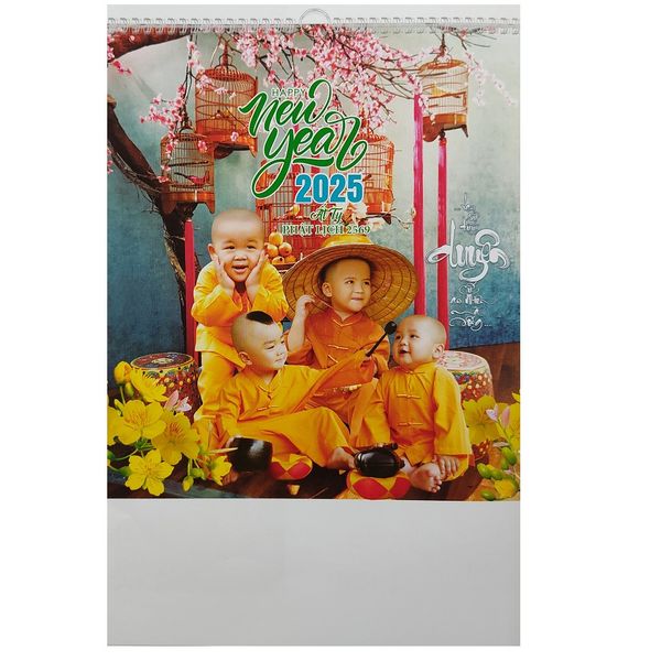 Lịch Lò Xo 7 tờ ( HT55 ) 2025 - Chú Tiểu Thiền Tâm - Chính Thông