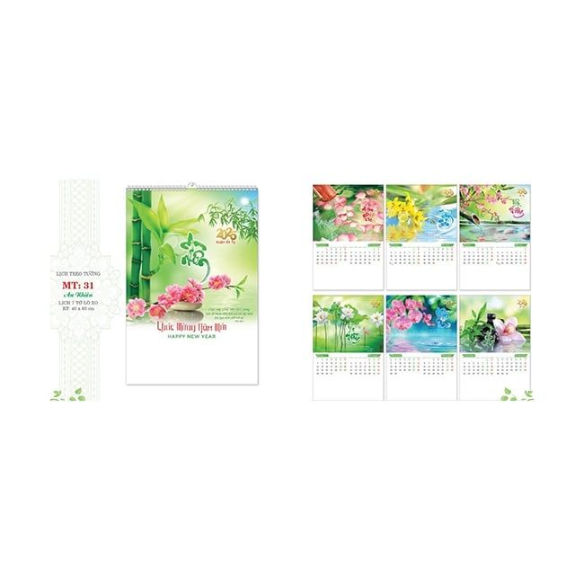  Lịch Lò Xo 7 tờ 2025 - AN NHIÊN ( MT31 ) 