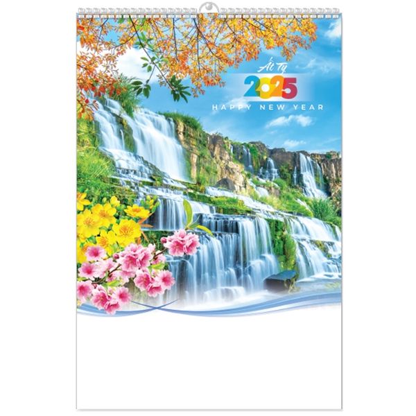 Lịch Lò Xo 7 tờ 2025 - PHONG CẢNH THÁC ( MT18 )