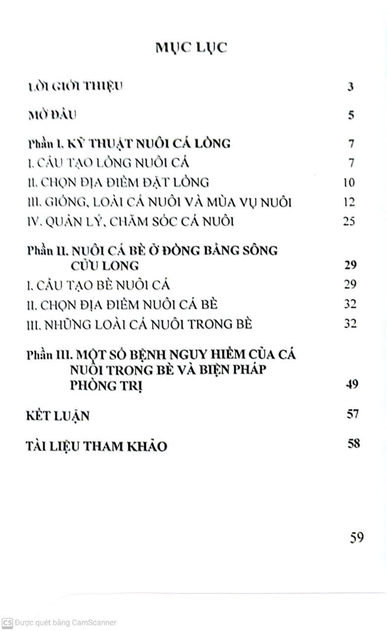  Nghề Nuôi Cá Lồng, Bè 