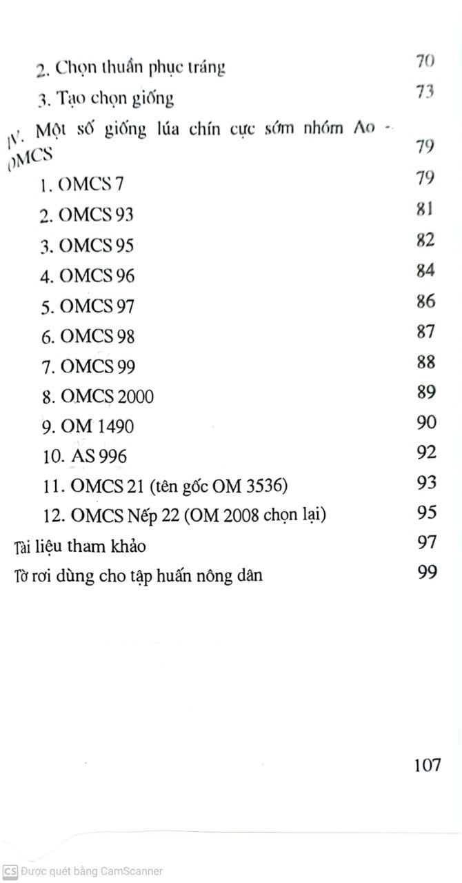  Giống Và Kỹ Thuật Trồng Lúa Cực Sớm Nhóm Ao - OMCS 