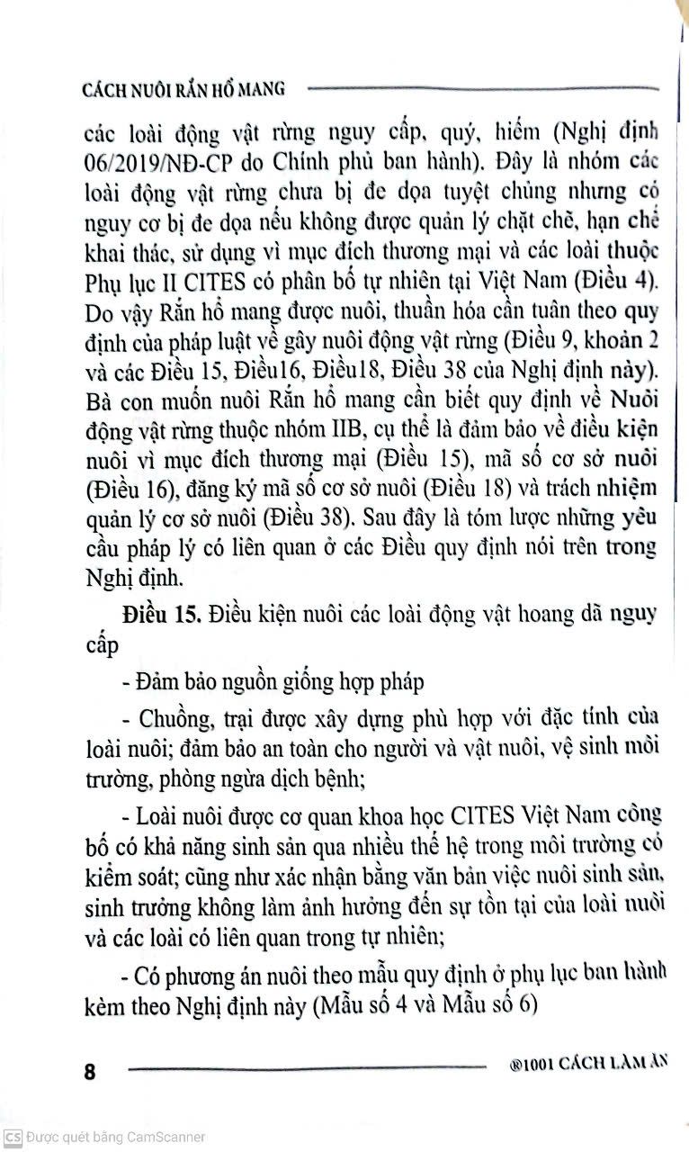  Cách Nuôi Rắn Hổ Mang 