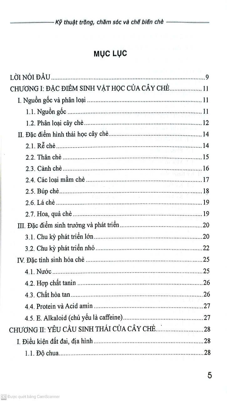  Kỹ Thuật Trồng, Chăm Sóc Và Chế Biến Chè 