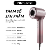  Máy Sấy Tóc Tốc Độ Cao NIPLIFLIFE 40s Nhanh Khô 