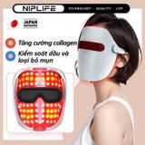  Trị liệu mặt nạ LED NIPLIFE-EM01 Hỗ trợ giảm mụn, nếp nhăn. 