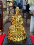  Quà Tặng Phong Thủy Tượng Phật Quan Âm dát vàng 17 x 11 x 11 cm 