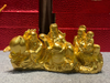 Quà Tặng Phong Thủy Tượng Phúc Lộc Thọ dát vàng kích thước 8 x 15 x 5,5 cm