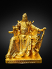  Quà Tặng Phong Thủy Tượng Quan Công đồng vàng dát vàng kích thước 42 x 25 x26 cm 