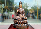  Quà Tặng Phong Thủy Tượng Phật Quan Âm đồng đỏ hun nâu cao 61 cm 