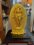  Quà Tặng Phong Thủy Tượng Phật Quan Âm dát vàng 26 x 15 x 7 cm 