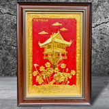  Quà Tặng Tranh Chùa Một Cột kích thước 40 x 55 cm 