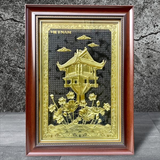  Quà Tặng Tranh Chùa Một Cột kích thước 40 x 55 cm 