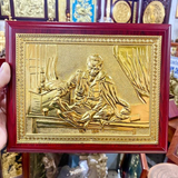  Quà Tặng Tranh Bác Hồ kích thước 20 x 25 mạ vàng 24k 