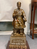  Quà Tặng Sếp Tượng Trần Hưng Đạo đồng đỏ khảm tam khí 50 x 19 x 20 cm 