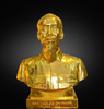 Quà Tặng Sếp Tượng Bác Hồ bằng đồng dát vàng 24K kích thước 30 x 26 x12 cm