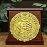  Quà Tặng Khai Trương Tranh đồng Thuận Buồm Xuôi Gió kích thước 23 x 23 cm 