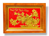  Quà Tặng Tranh Vinh Hoa Phú Quý mạ vàng 24k kích thước 38 x 54 cm 