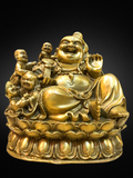  Quà Tặng Sếp Tượng Di Lặc đồng vàng kích thước 14 x 13 cm 