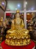  Quà Tặng Phong Thủy Tượng Phật Quan Âm dát vàng kích thước 40 x 26 x 26 cm 