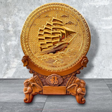  Quà Tặng Khai Trương Tranh đồng Thuận Buồm Xuôi Gió đường kính 26 cm cao 36 cm 