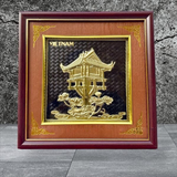  Quà Tặng Tranh Chùa Một Cột kích thước 26 x 26 cm 