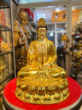  Quà Tặng Phong Thủy Tượng Phật Quan Âm dát vàng kích thước 30 x 17 cm 