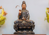  Quà Tặng Phong Thủy Tượng Phật Quan Âm đồng đỏ khảm điểm vàng cao 61 cm 
