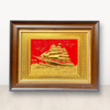 Quà Tặng Khai Trương Tranh đồng Thuận Buồm Xuôi Gió kích thước 28 x 34 cm mạ vàng 24K