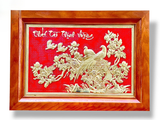  Quà Tặng Tranh Vinh Hoa Phú Quý dát vàng kích thước 38 x 54 cm 