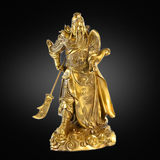  Quà Tặng Phong Thủy Tượng Quan Công đồng vàng kích thước 37 x 20 x 25 cm 