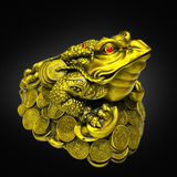  Quà Tặng Phong Thủy Tượng Thiềm Thừ đồng vàng kích thước 22 x 24 x 33 cm 