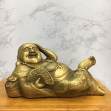  Quà Tặng Sếp Tượng Di Lặc đồng vàng kích thước 10 x 18 cm 