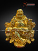  Quà Tặng Sếp Tượng Di Lặc dát vàng kích thước 18 x 15 x 16 cm 
