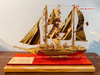  Quà tặng Mô Hình Thuyền Buồm dát vàng kích thước 42 x 54 x 16 cm 