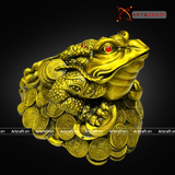  Quà Tặng Phong Thủy Tượng Thiềm Thừ đồng vàng kích thước 22 x 24 x 33 cm 