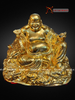  Quà Tặng Sếp Tượng Di Lặc dát vàng 35 x 26 x26 cm 