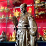  Quà Tặng Phong Thủy Tượng Khổng Minh đồng đỏ khảm bạc cao 70 cm 